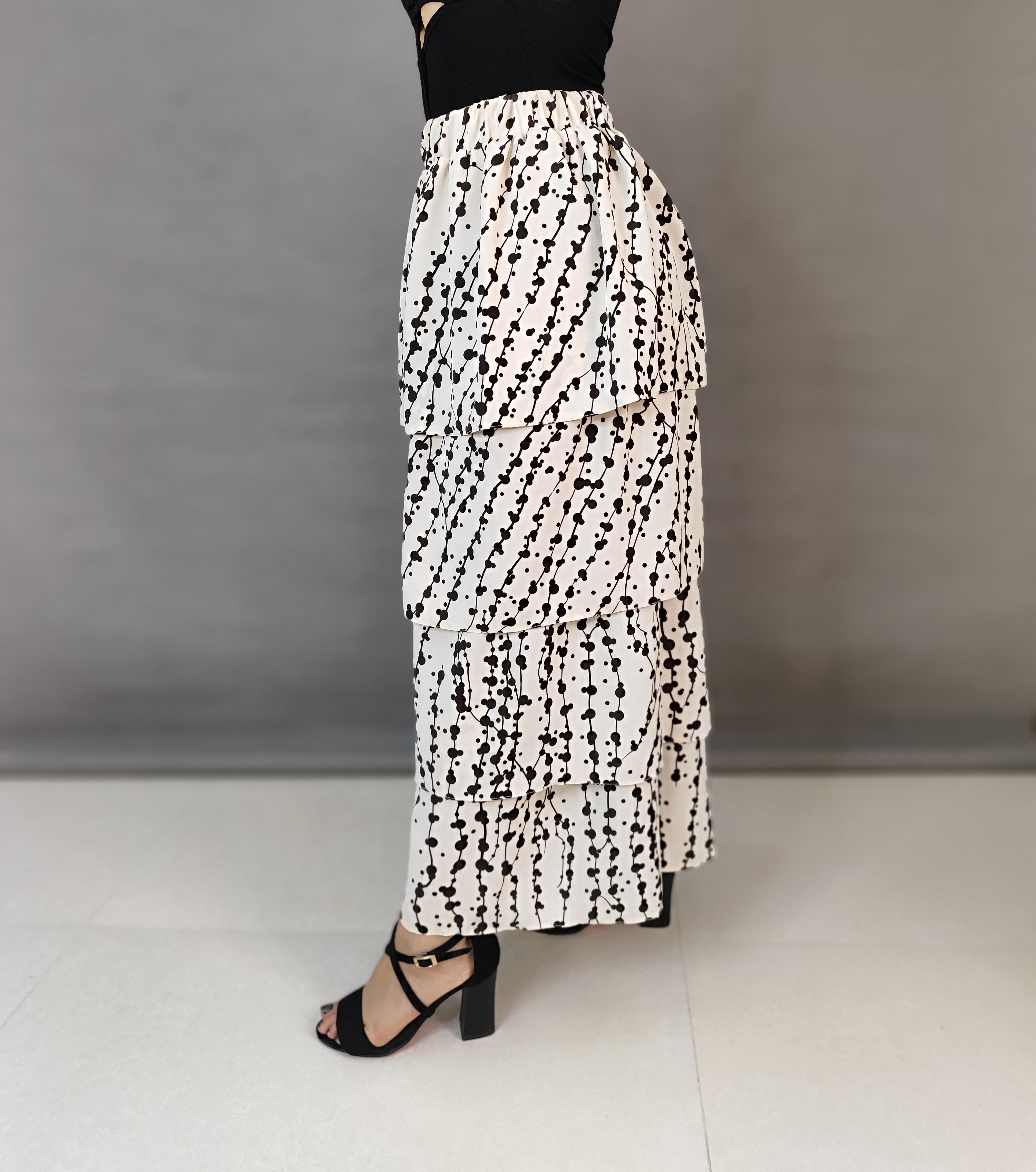 دامن طبقه ای نخی